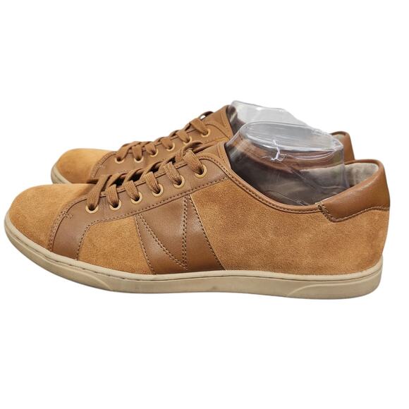 VIONIC JEROME MENS 11.5 CASUAL SNEAKERS TAN LEATHER SUEDE Y2K BOWLING 2000s - Picture 3 of 11